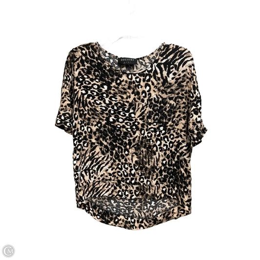 Top Short Sleeve By Clothes Mentor In Animal Print, Size: Xs