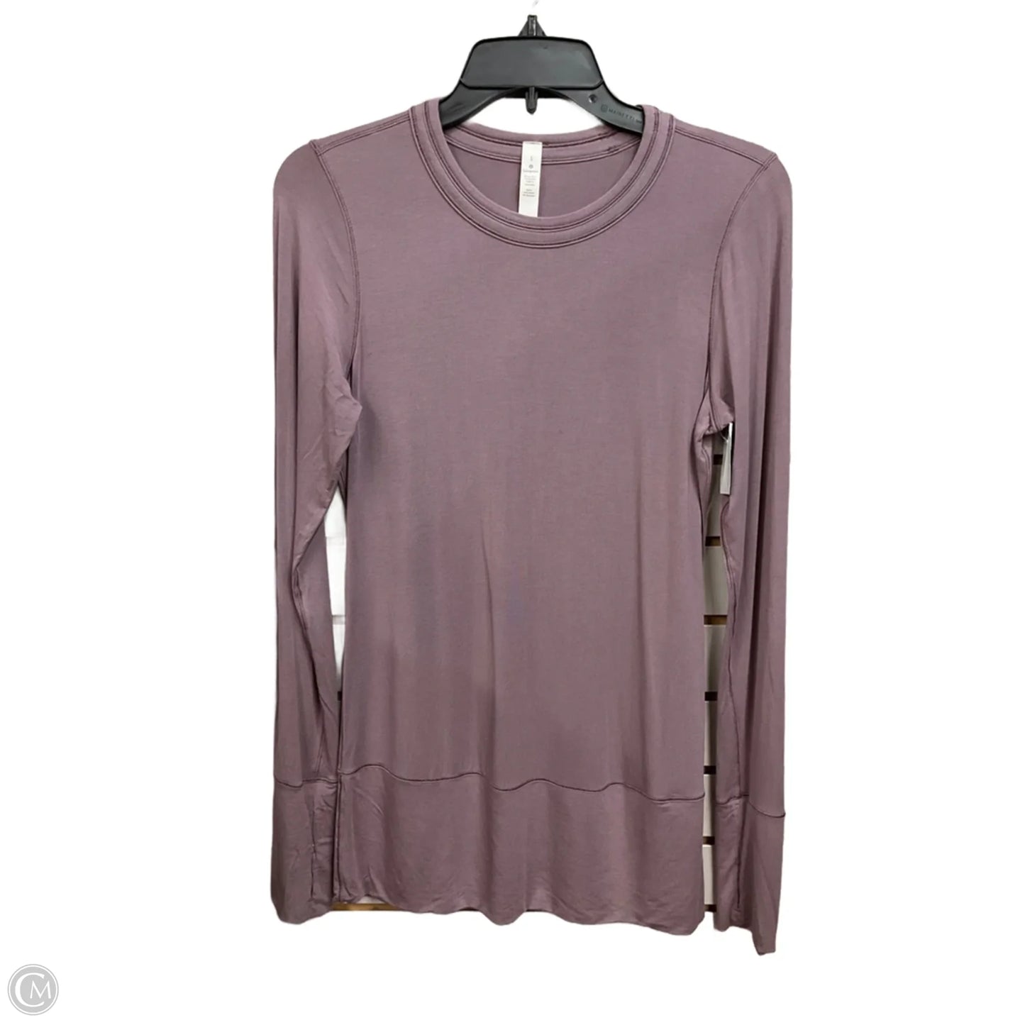 Athletic Top Long Sleeve Crewneck By Lululemon In Mauve, Size: S