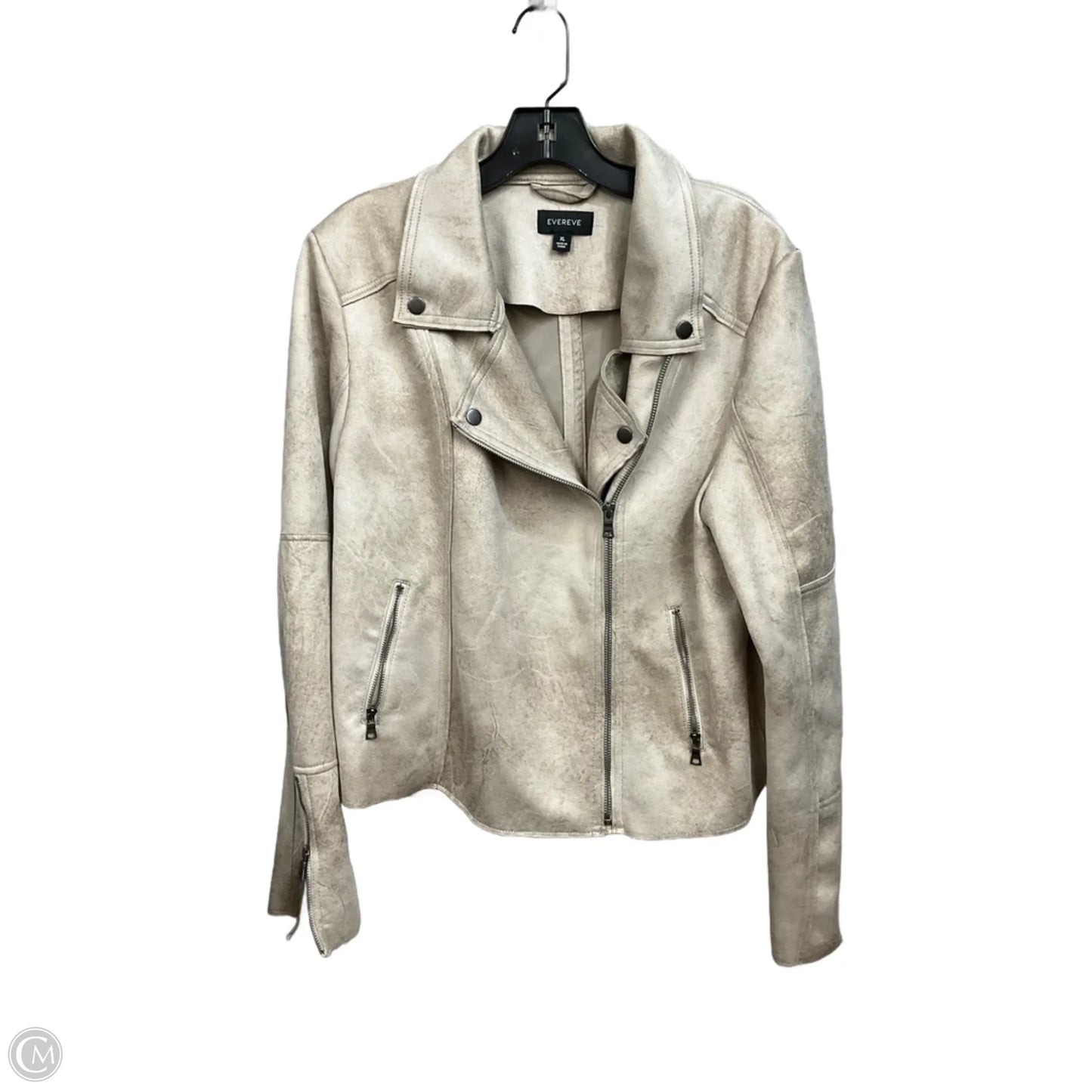 Jacket Moto By Evereve In Beige, Size: Xl
