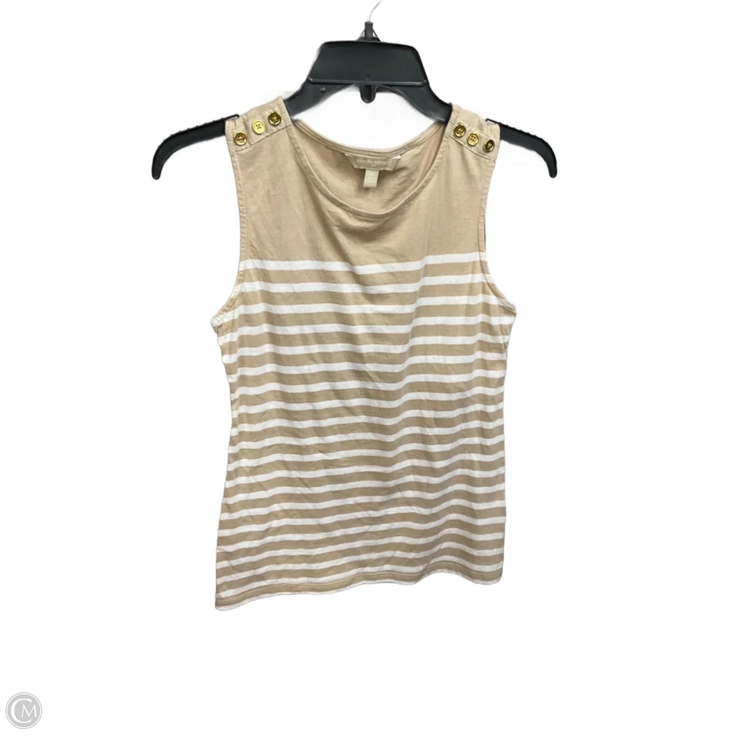 Top Sleeveless By Banana Republic In Striped Pattern, Size: Xs