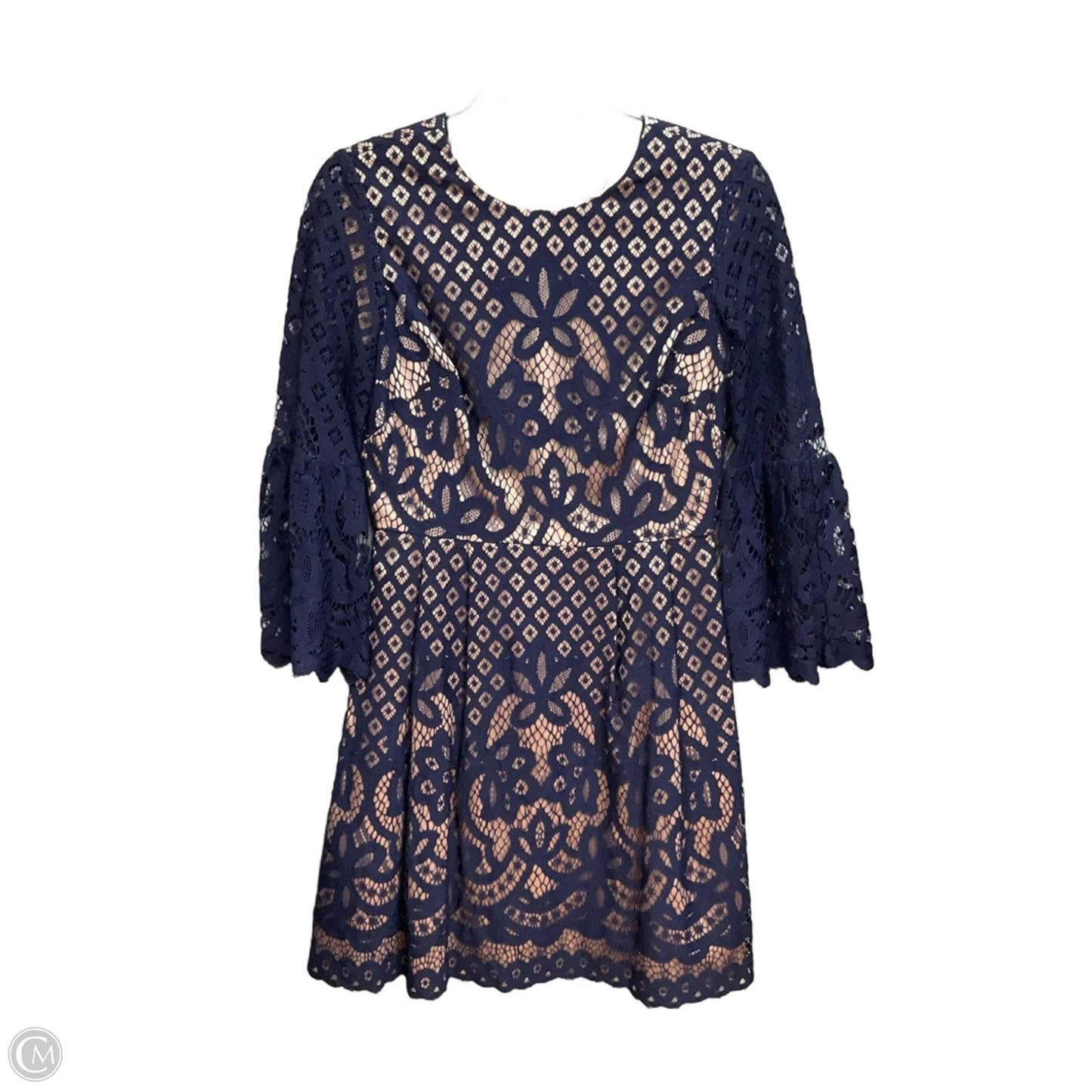 Dress Casual Midi By Eliza J In Blue & Cream, Size: Xs