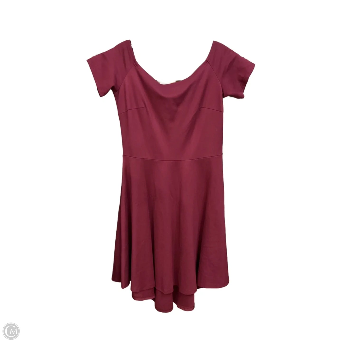 Dress Casual Short By Clothes Mentor In Maroon, Size: L