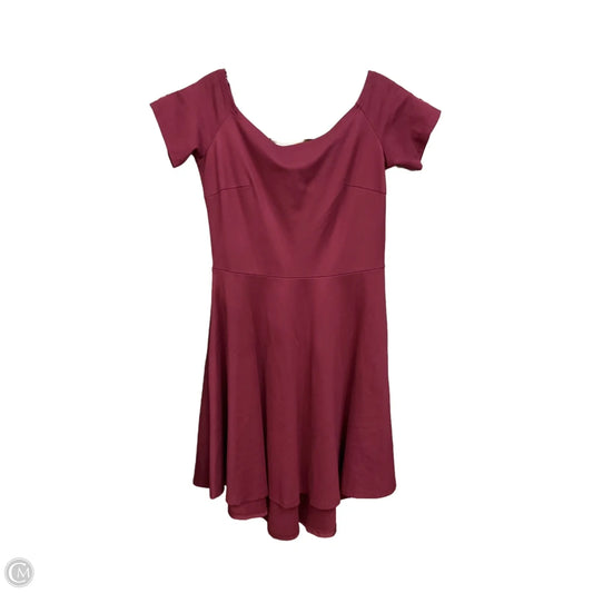 Dress Casual Short By Clothes Mentor In Maroon, Size: L