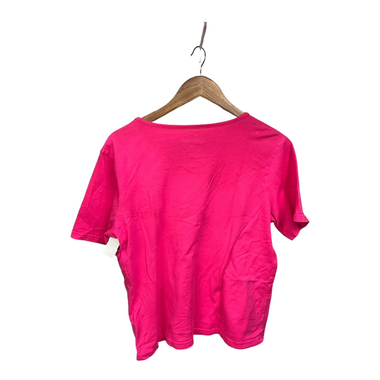 Top Short Sleeve By Cmb In Pink, Size: L