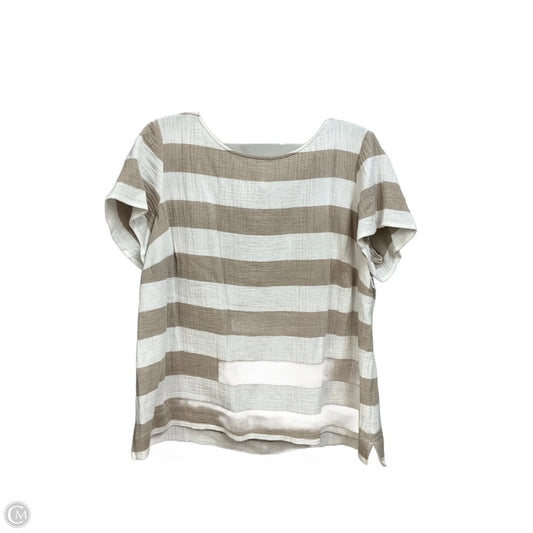 Top Short Sleeve By J. Jill In Striped Pattern, Size: Xl