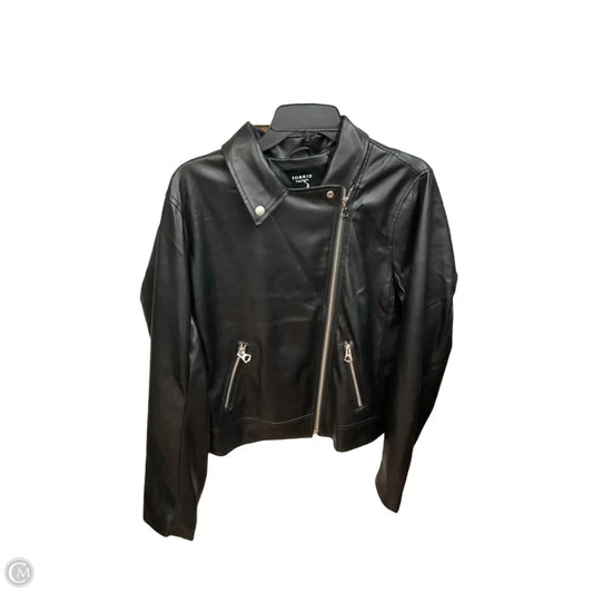 Jacket Moto Leather By Torrid In Black, Size: 2x
