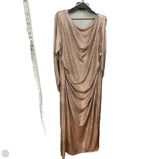 Dress Party Long By R And M Richards In Rose Gold, Size: 2x