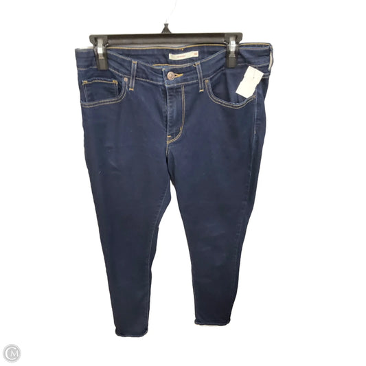 Jeans Skinny By Levis In Blue Denim, Size: 10