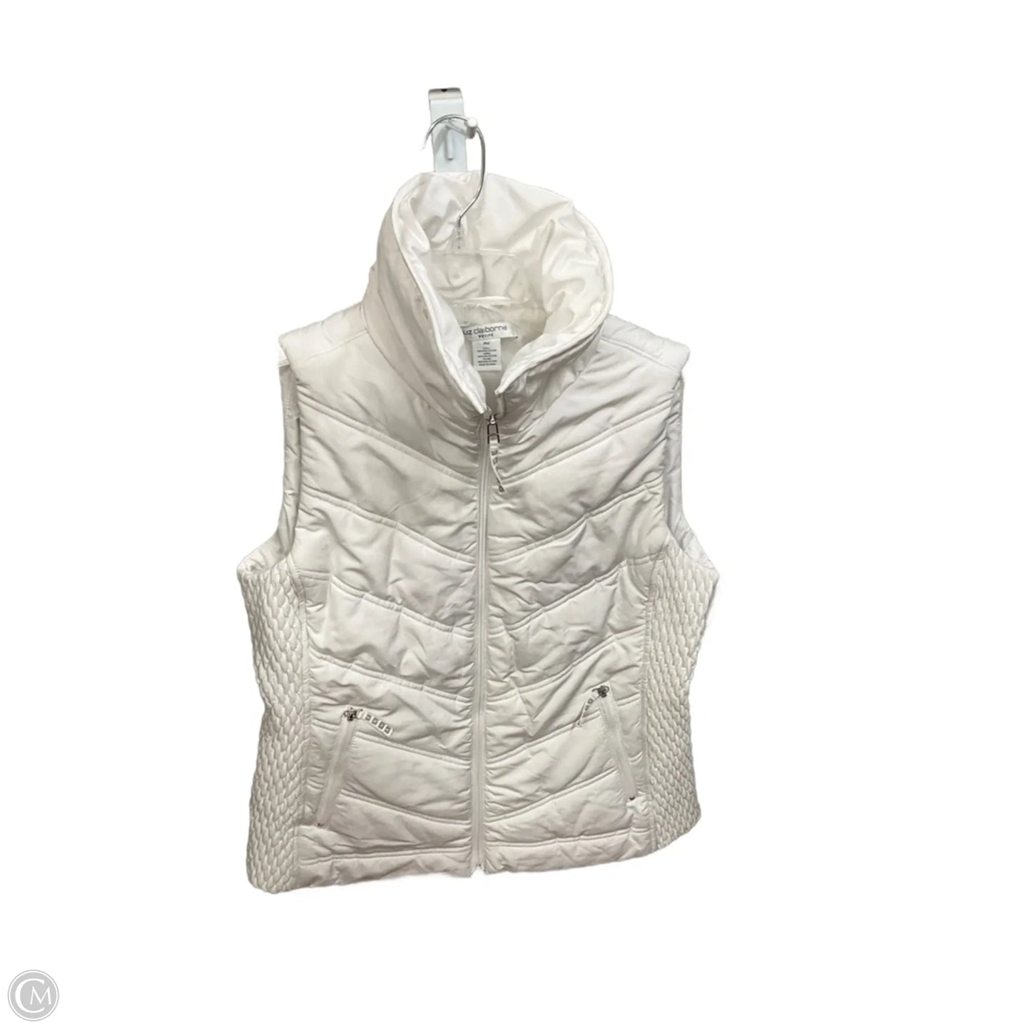 Vest Puffer & Quilted By Liz Claiborne In White, Size: Mp