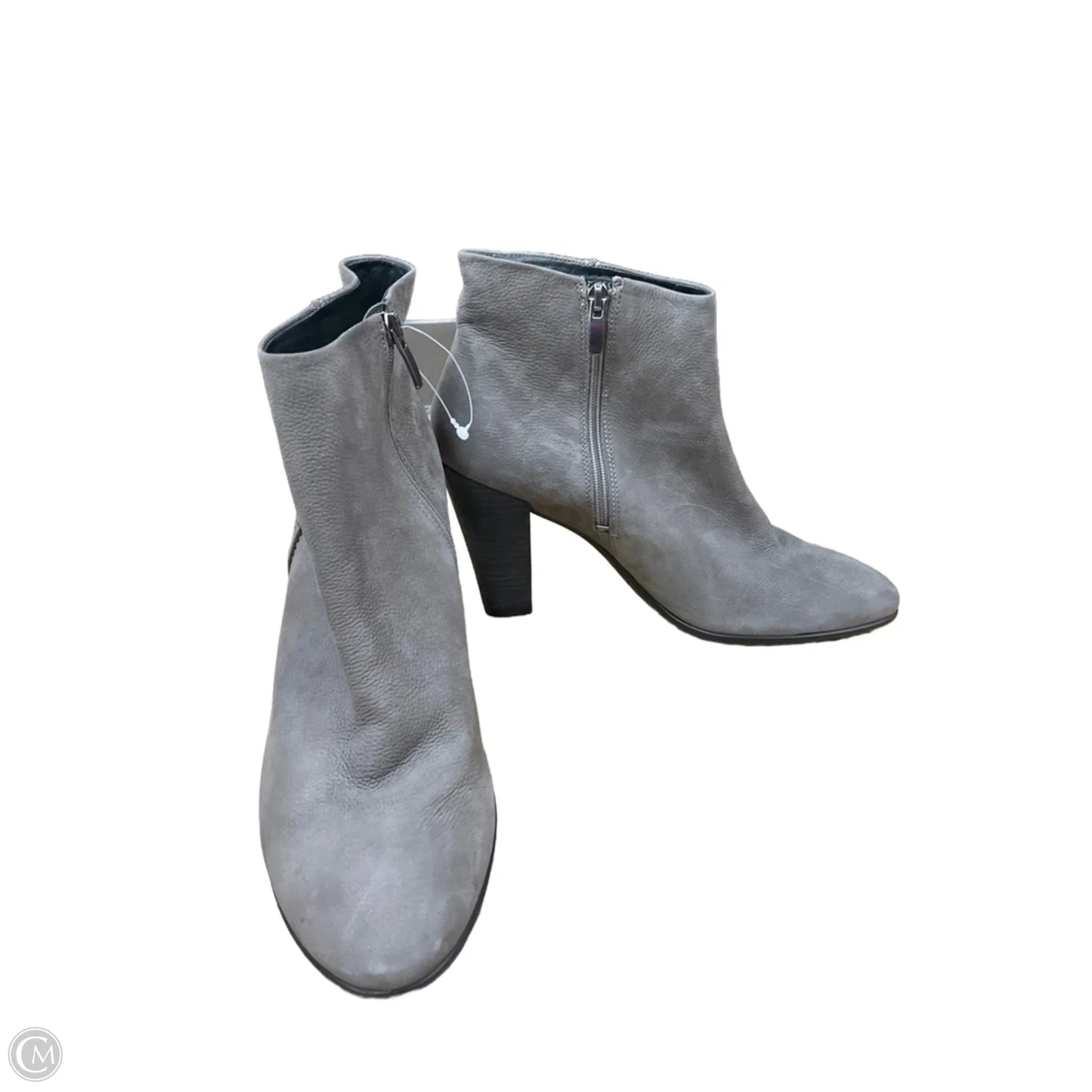 Boots Ankle Heels By Ecco In Grey, Size: 7