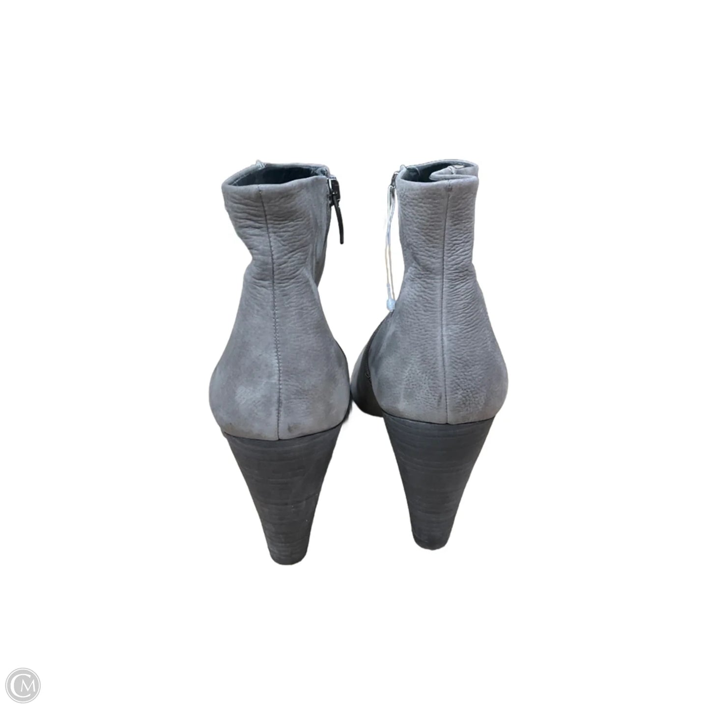 Boots Ankle Heels By Ecco In Grey, Size: 7