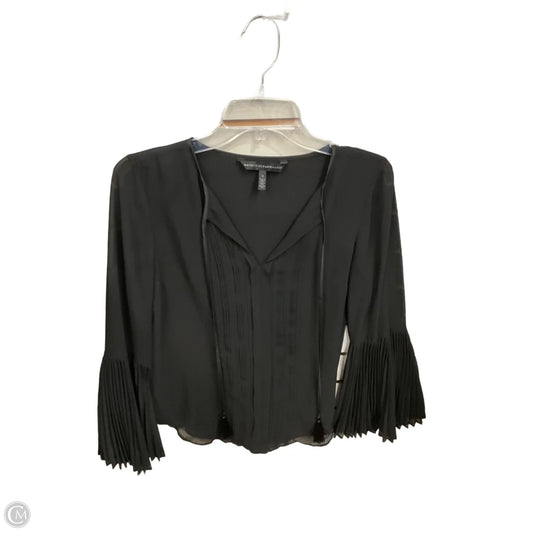Blouse Long Sleeve By White House Black Market In Black, Size: Xs