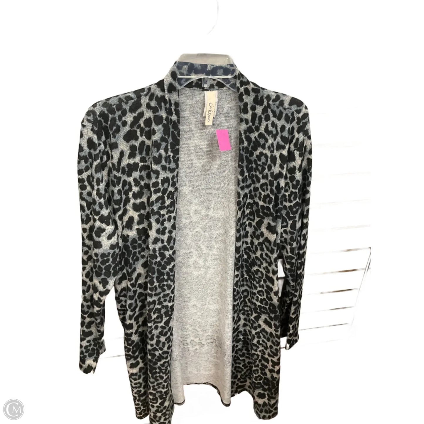 Cardigan By Clothes Mentor In Animal Print, Size: 3x