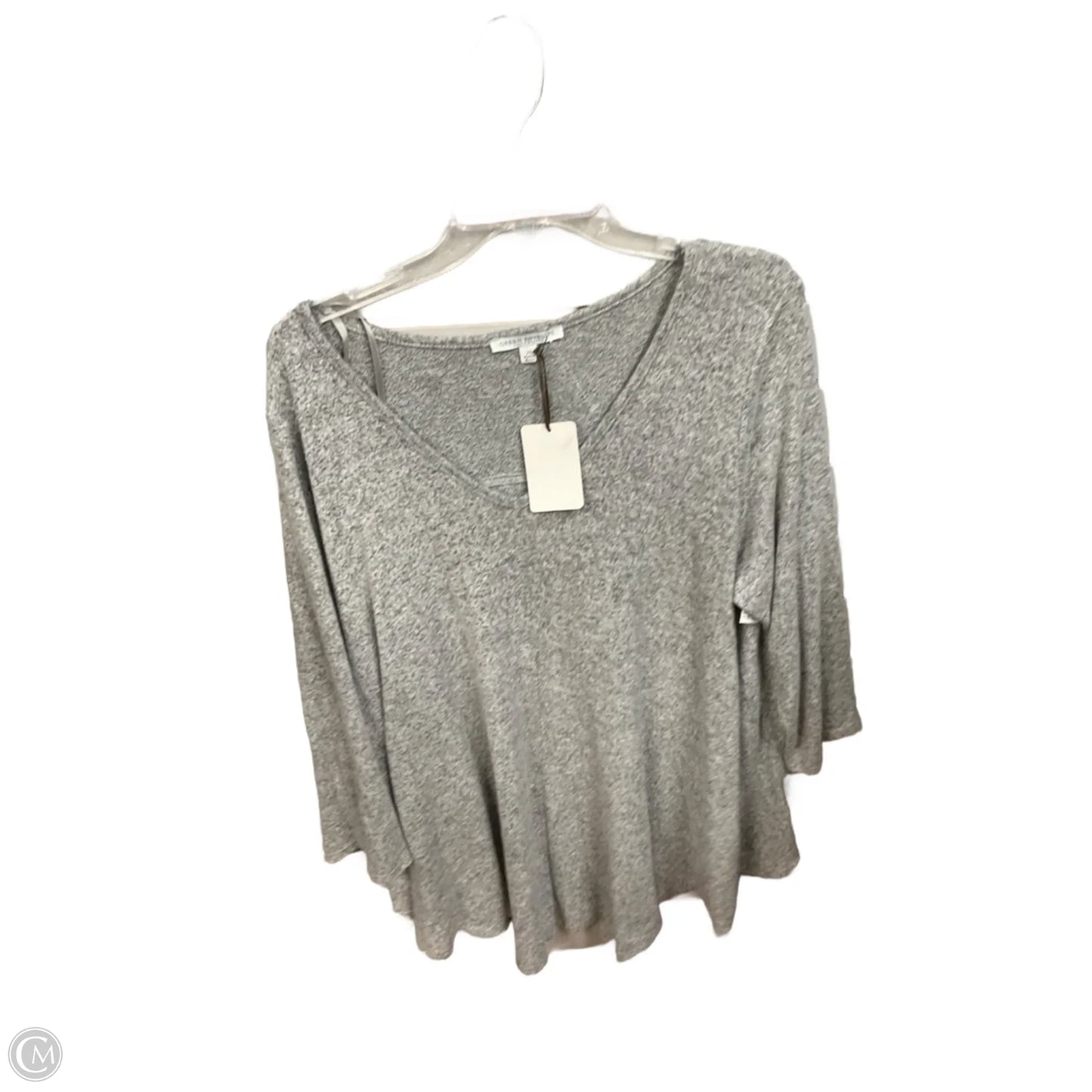 Top Long Sleeve Basic By Green Envelope In Grey, Size: 2x