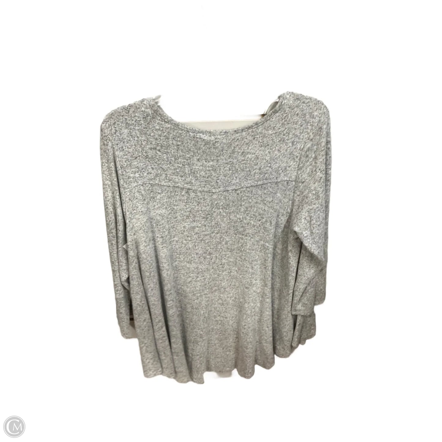 Top Long Sleeve Basic By Green Envelope In Grey, Size: 2x