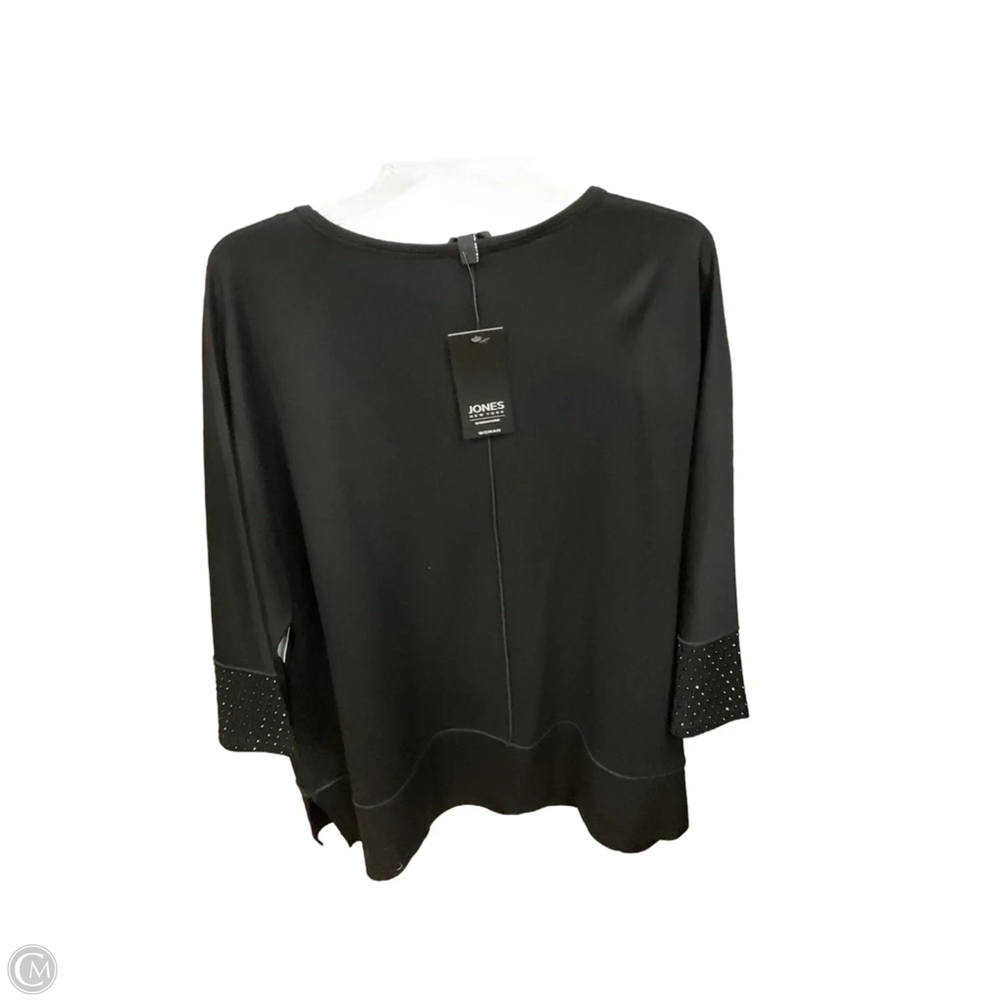 Tunic 3/4 Sleeve By Jones New York In Black, Size: 2x