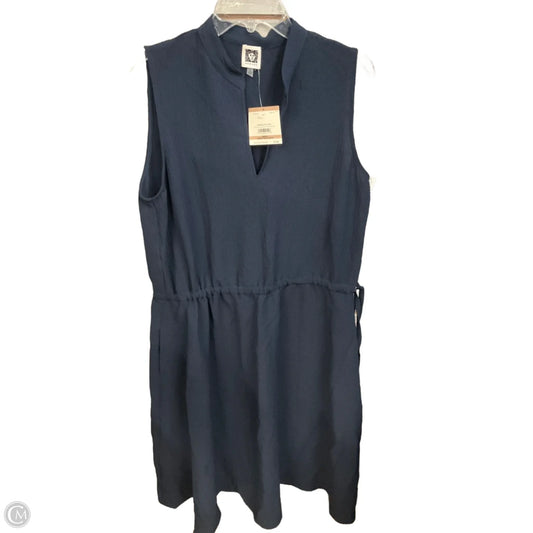 Dress Casual Midi By Anne Klein In Navy, Size: L