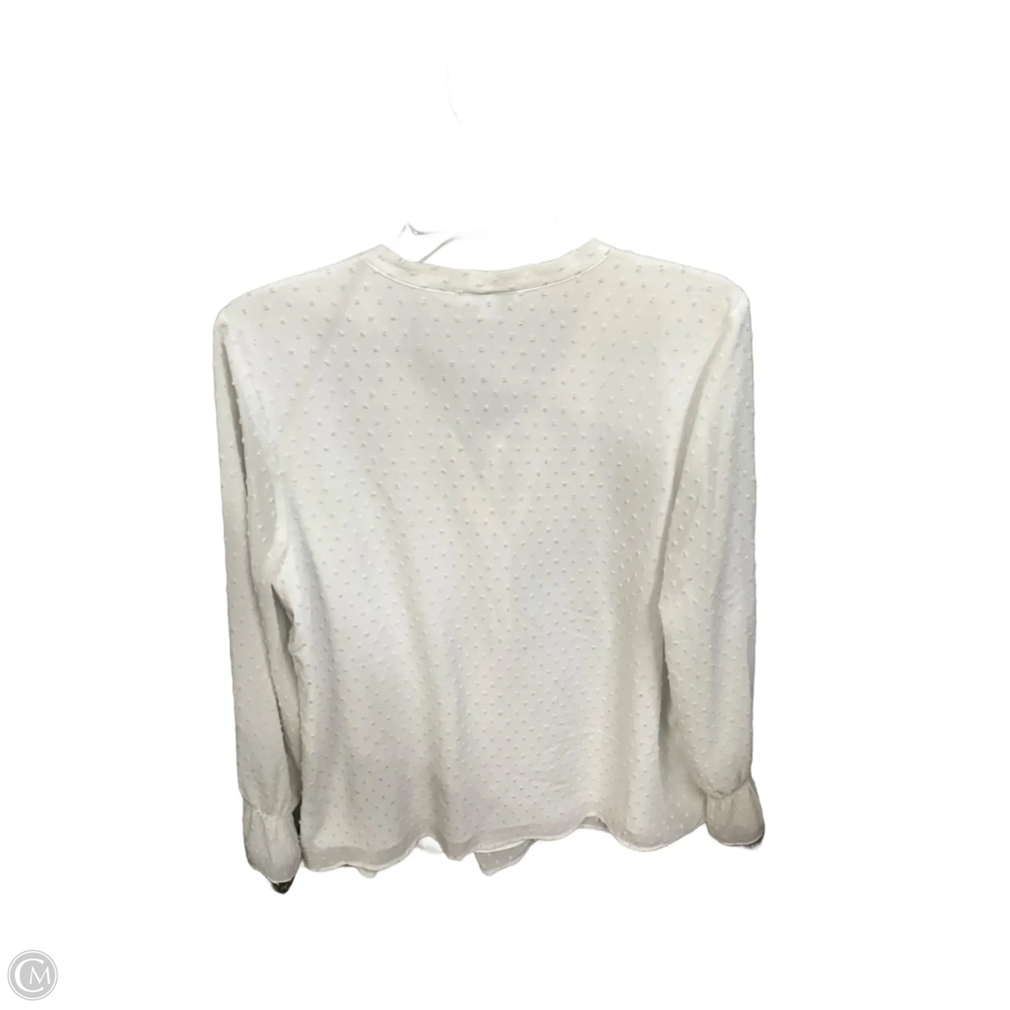 Top Long Sleeve By Dr2 In Blue & White, Size: L