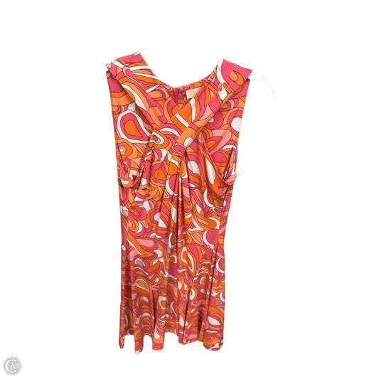 Dress Casual Short By Michael By Michael Kors In Orange & Pink, Size: M