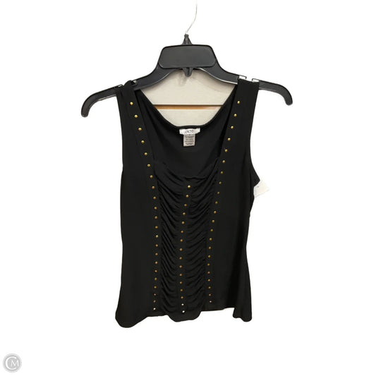 Top Sleeveless By Cache In Black, Size: M