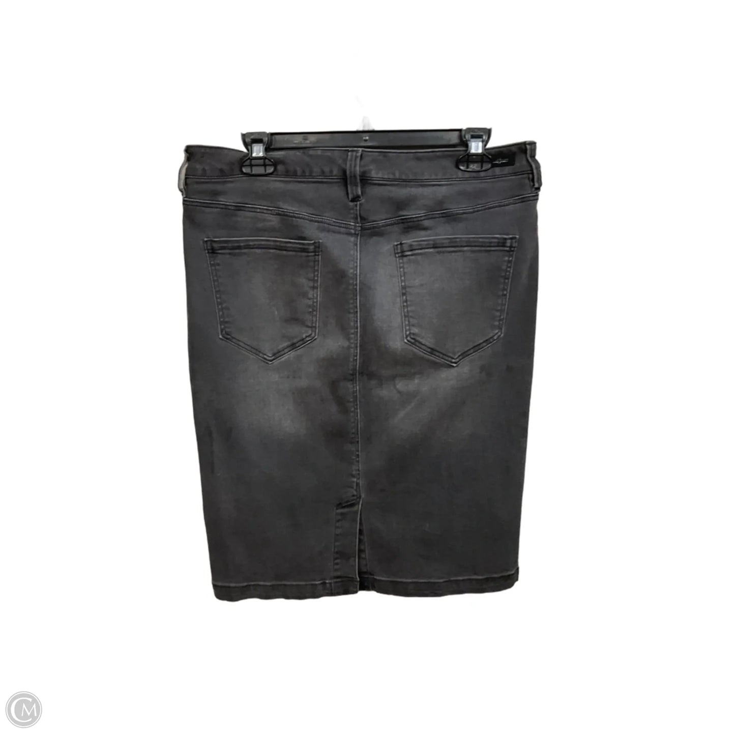 Skirt Mini & Short By Liverpool In Grey Denim, Size: 12