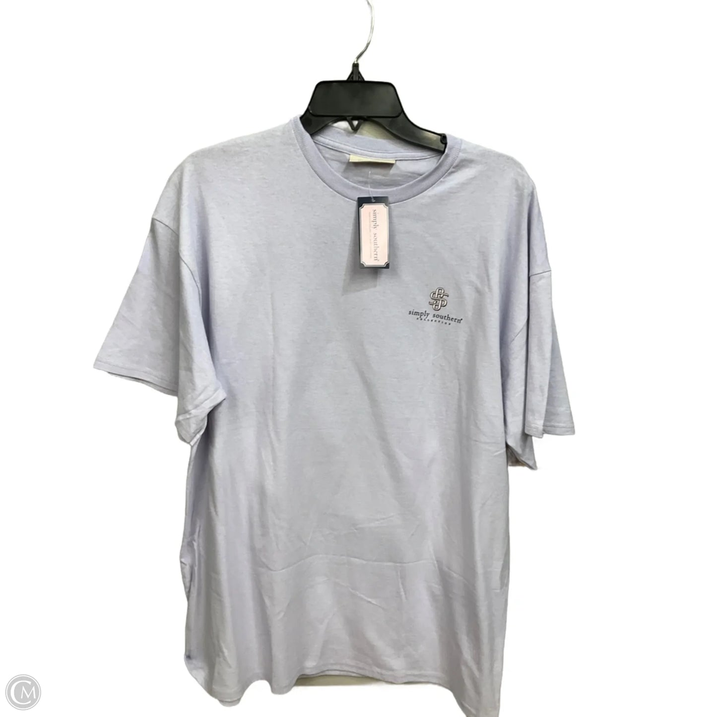 Top Short Sleeve By Simply Couture In Purple, Size: Xl
