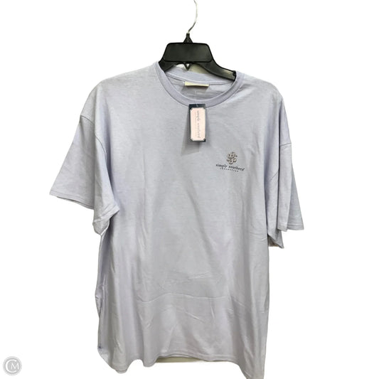 Top Short Sleeve By Simply Couture In Purple, Size: Xl