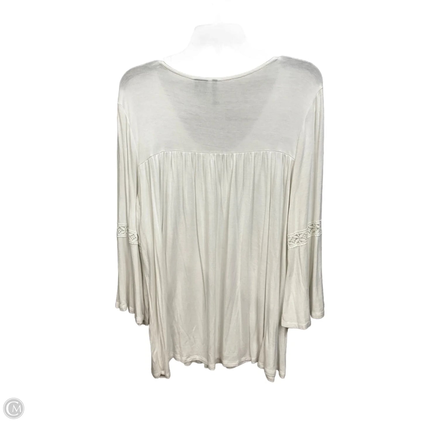 Top 3/4 Sleeve By New Directions In White, Size: L