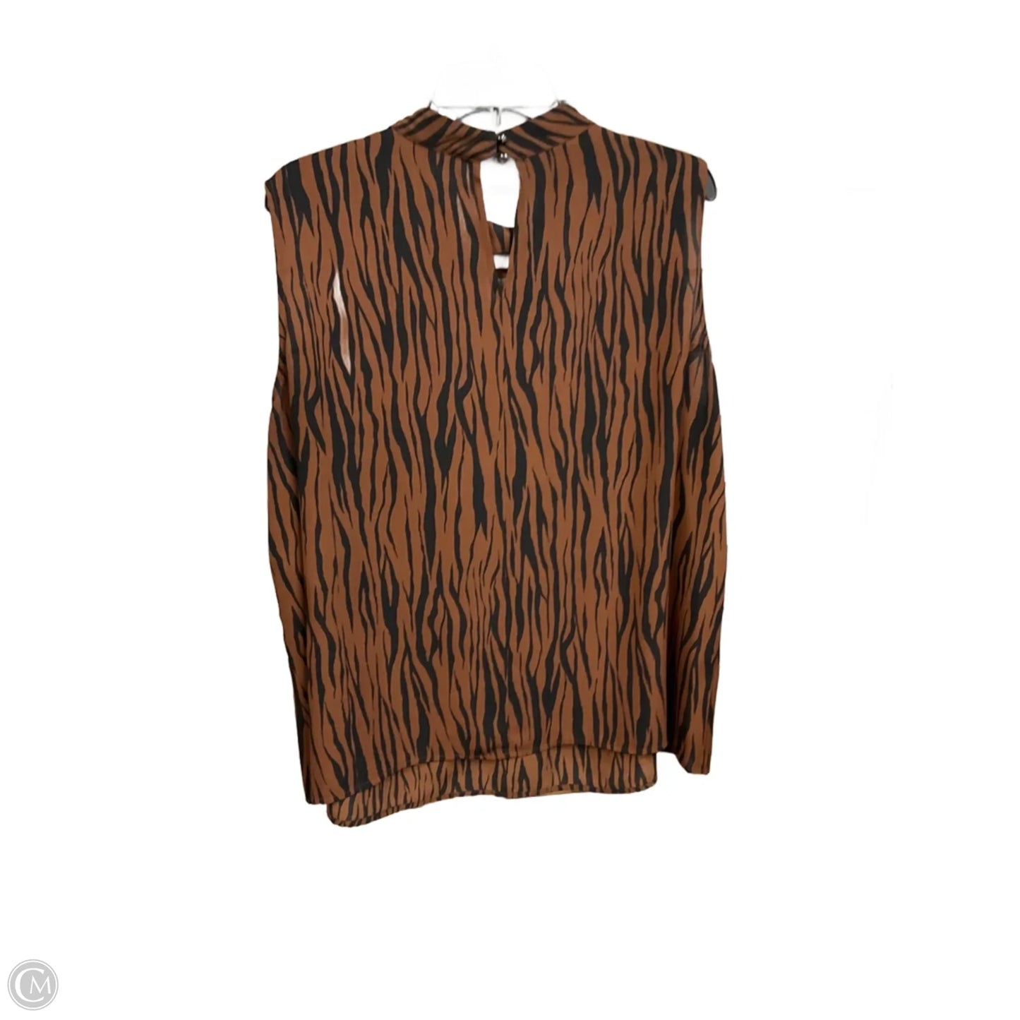 Top Sleeveless By Bar Iii In Zebra Print, Size: 2x