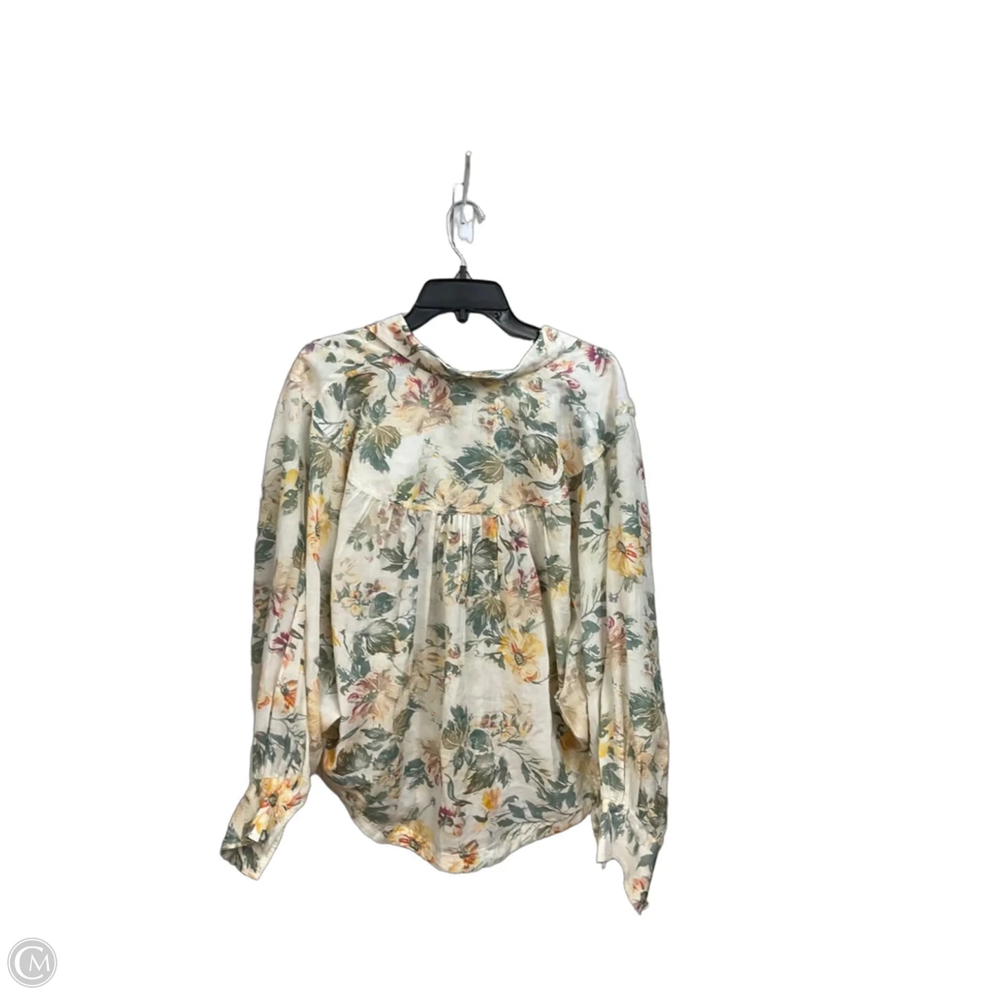 Blouse Long Sleeve By Pilcro In Floral Print, Size: Xs
