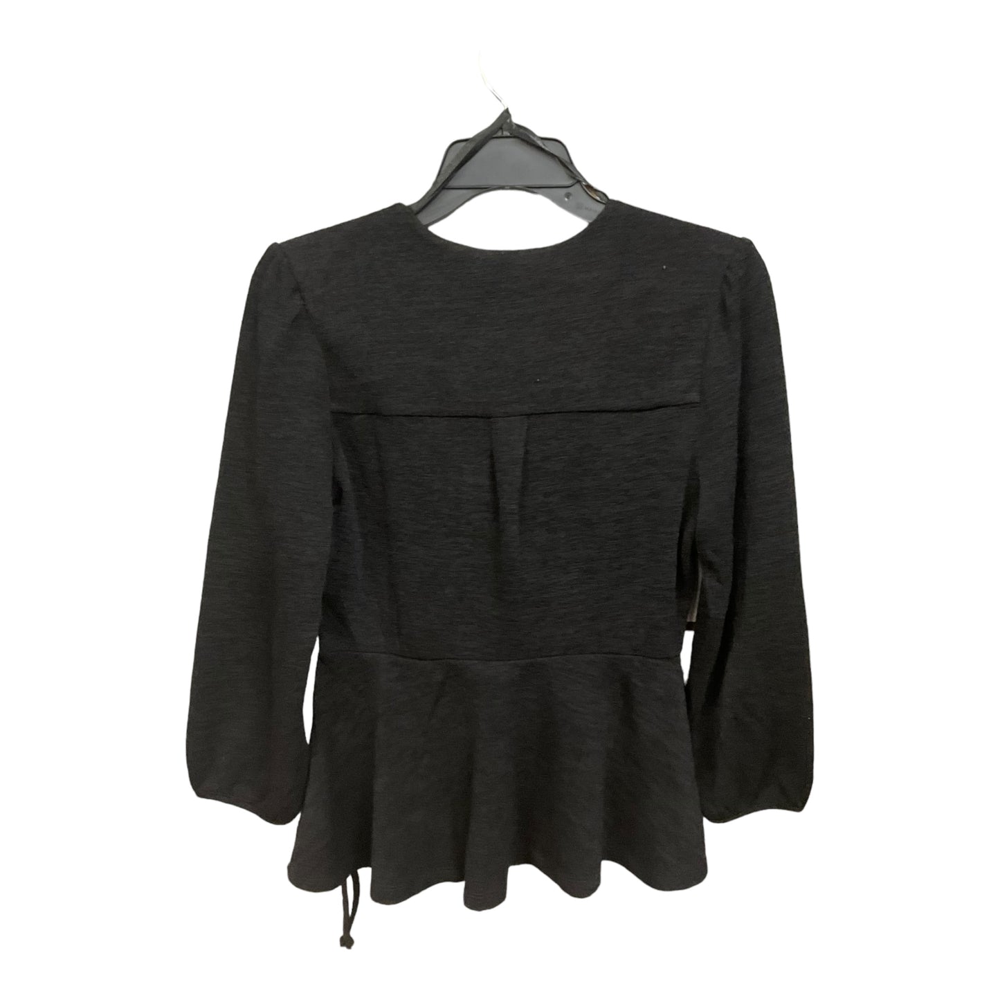 Top Long Sleeve By Monteau In Black, Size: L