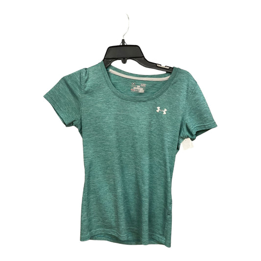 Green Athletic Top Short Sleeve Under Armour, Size S