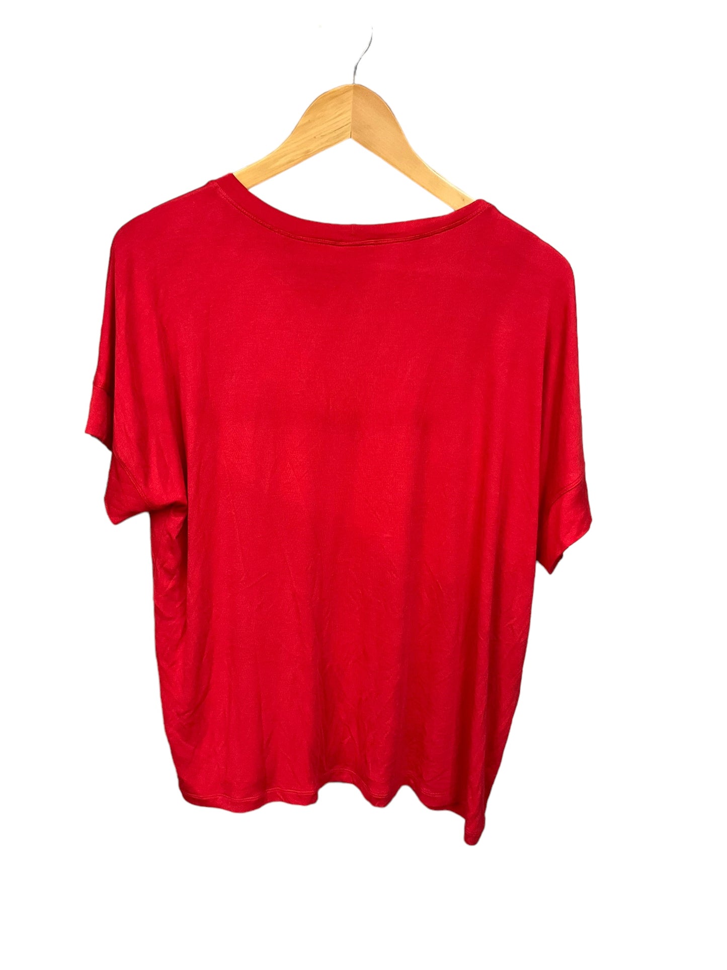 Red Top Short Sleeve Basic Cabi, Size S