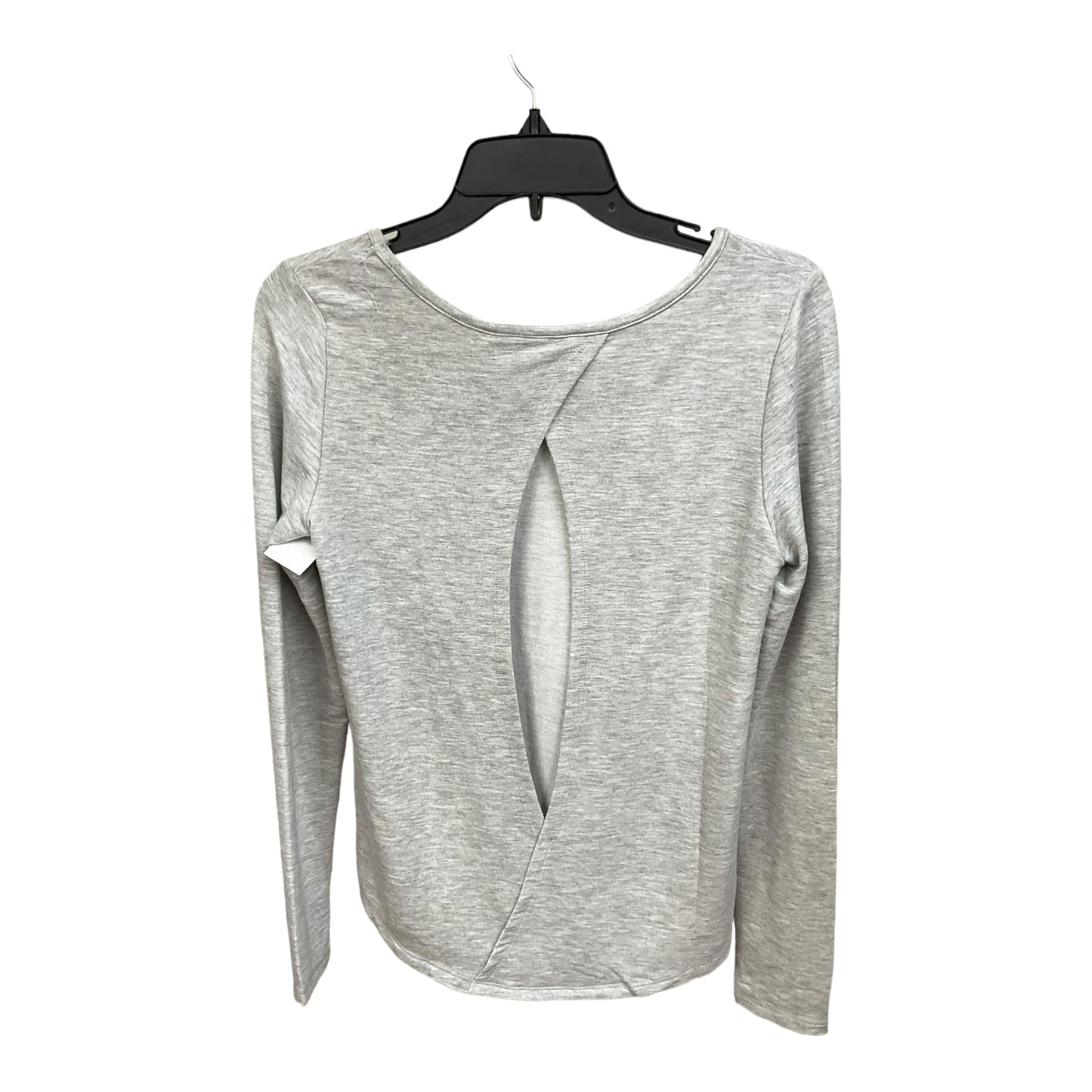 Grey Athletic Top Long Sleeve Crewneck Yogalicious, Size S