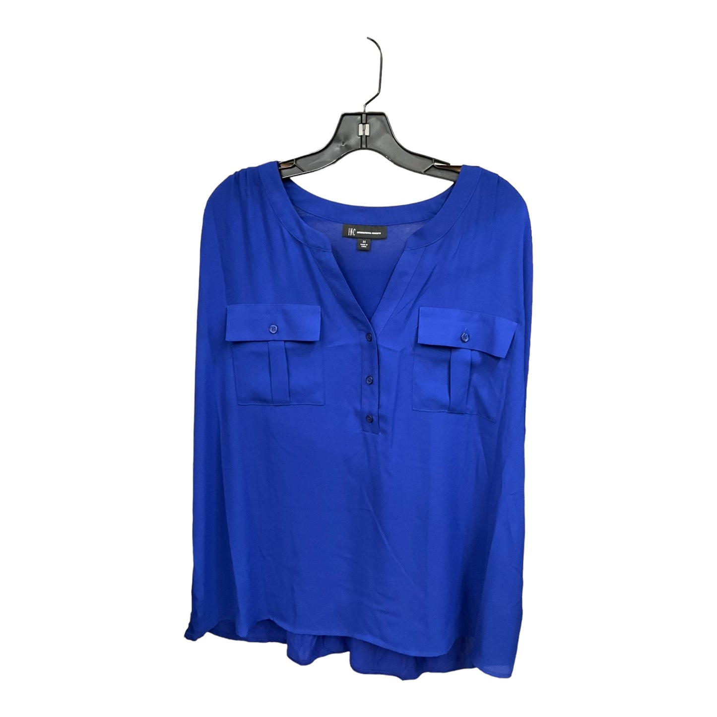 Blue Blouse Sleeveless Inc, Size 2x