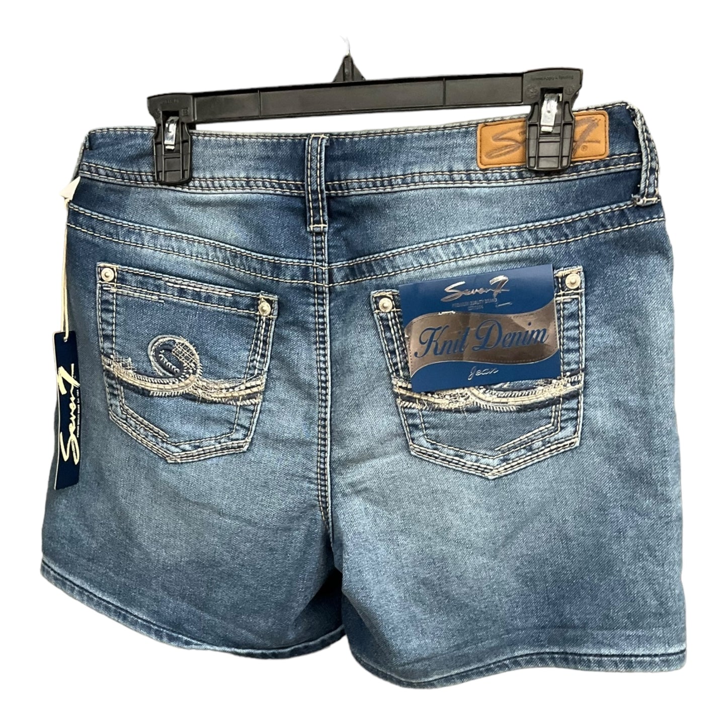 Blue Denim Shorts Seven 7, Size 8