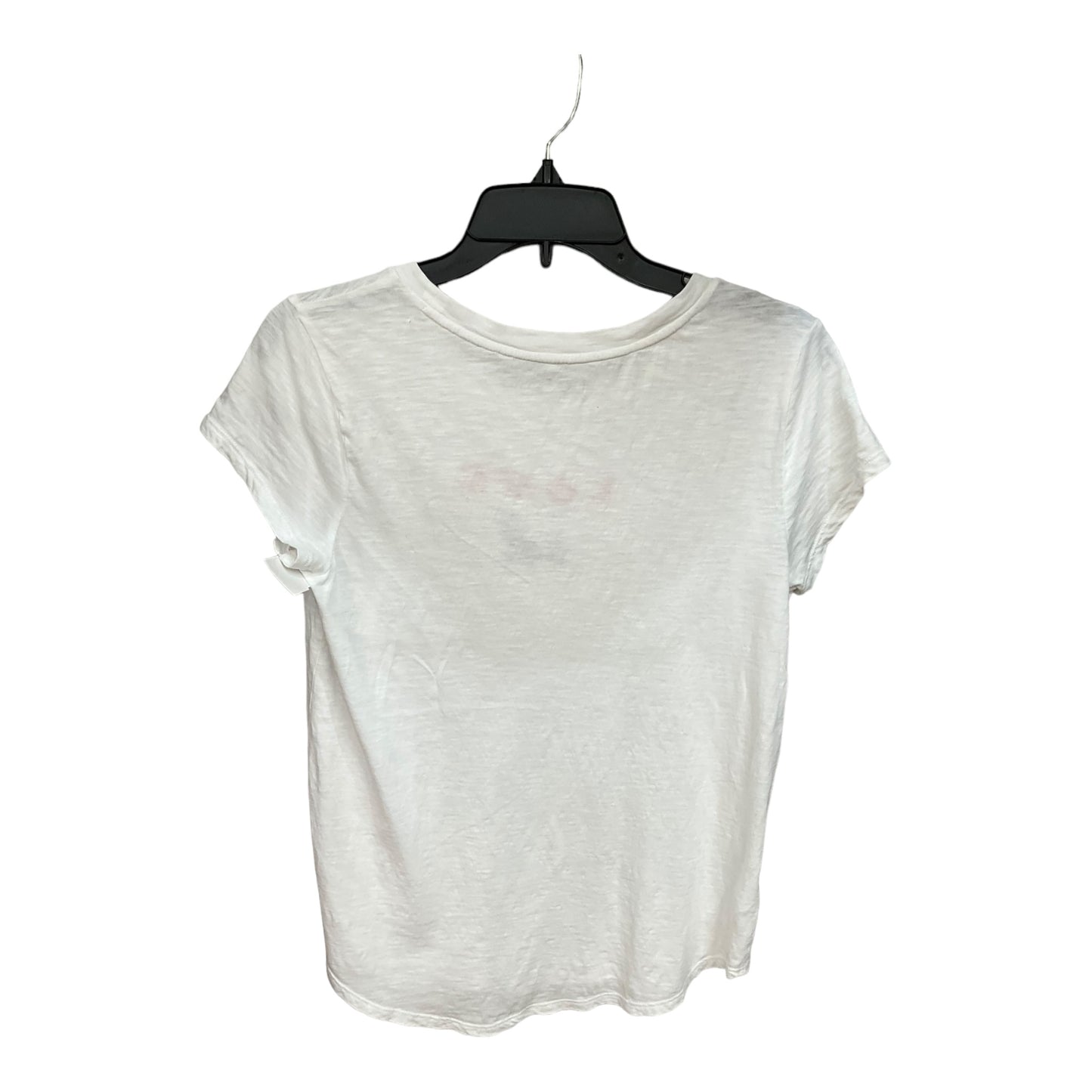 White Top Short Sleeve Basic Loft, Size S