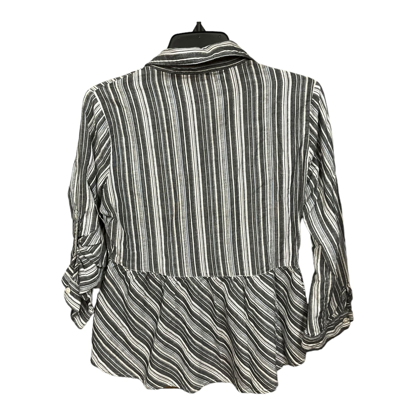 Striped Pattern Blouse Long Sleeve Love Notes, Size L