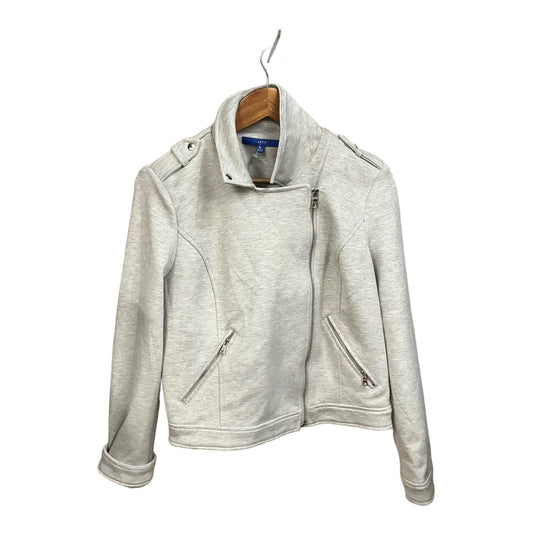 Jacket Moto By Apt 9 In Grey, Size: M