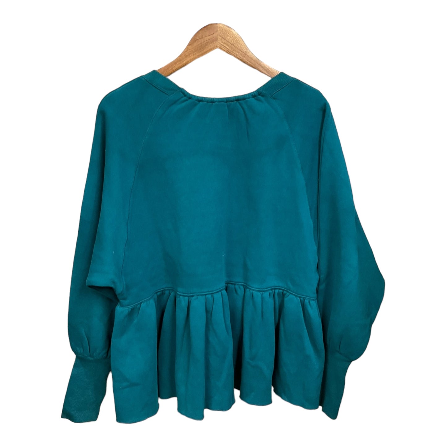 Sweatshirt Crewneck By Free People In Teal, Size: Xs