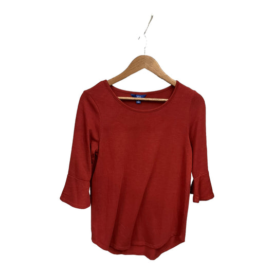 Top 3/4 Sleeve By Apt 9 In Red, Size: S