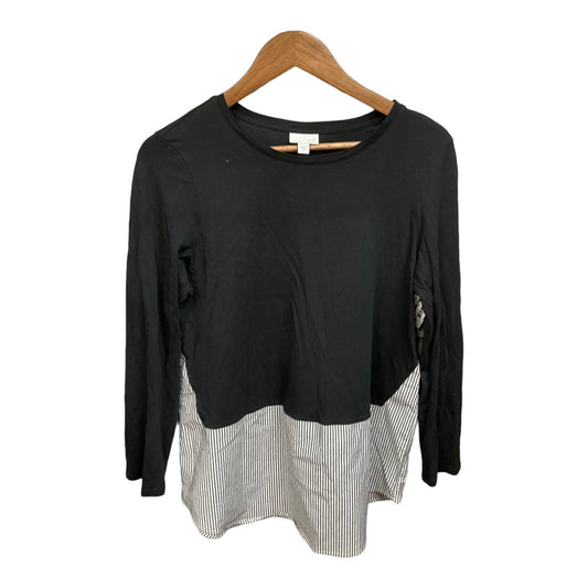 Top Long Sleeve By J. Jill In Black, Size: M