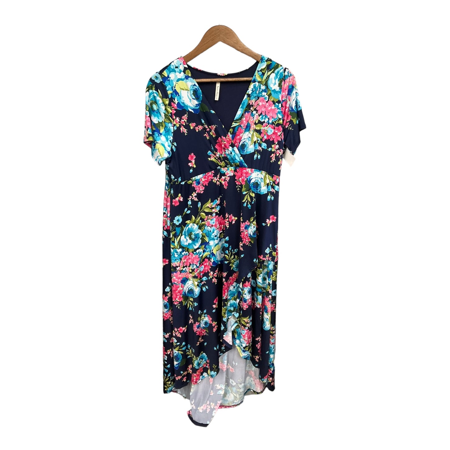 Dress Casual Midi By Clothes Mentor In Floral Print, Size: 1x