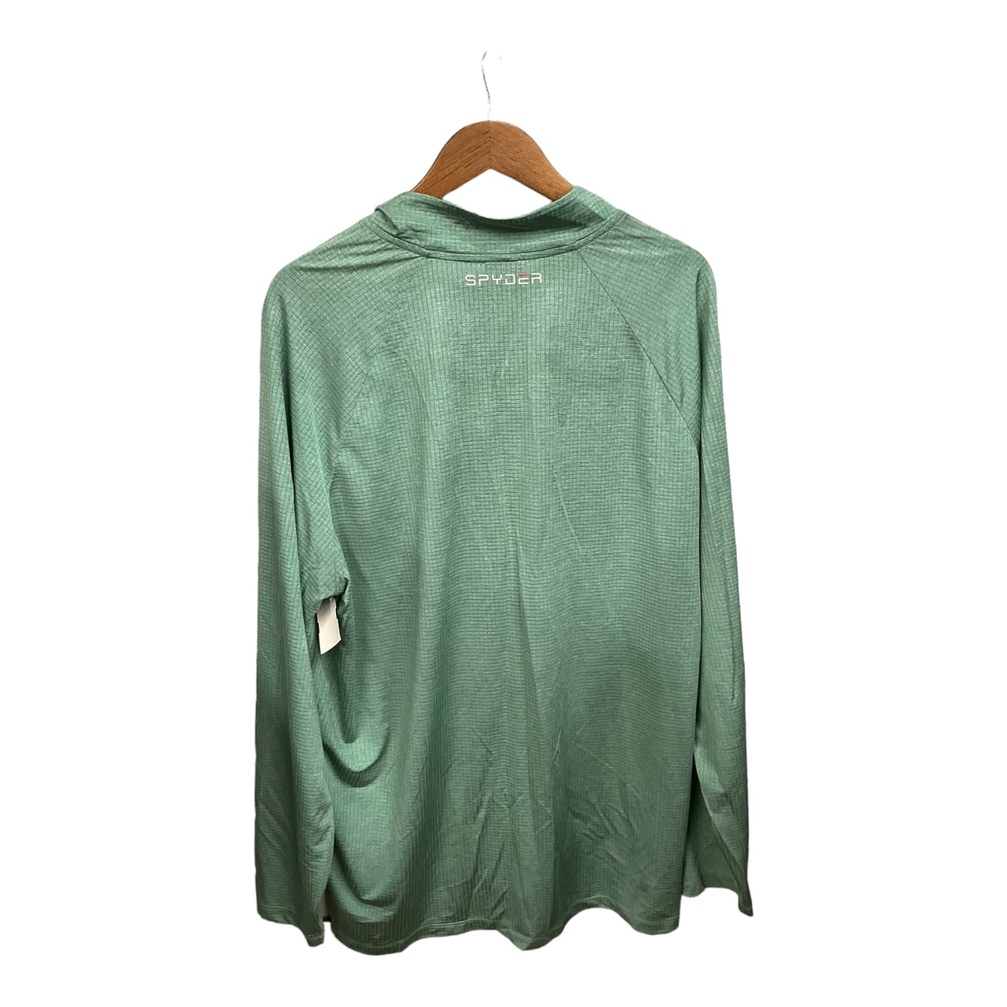 Athletic Top Long Sleeve Collar By Spyder In Green, Size: Xxl