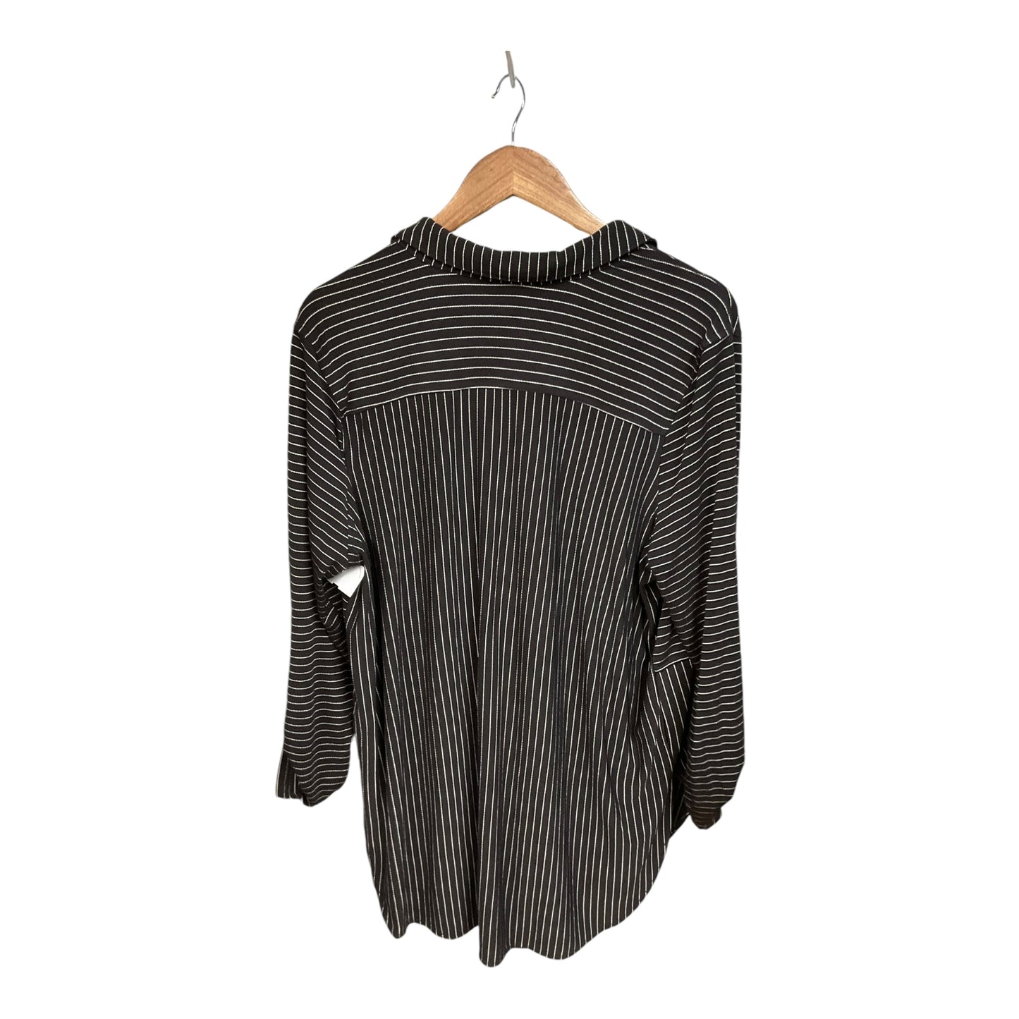 Blouse Long Sleeve By Apt 9 In Black, Size: Xxl