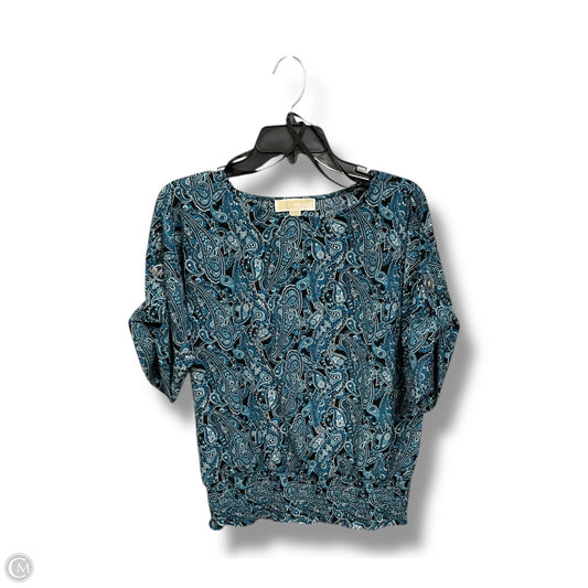 Blouse Short Sleeve By Michael By Michael Kors In Paisley Print, Size: S