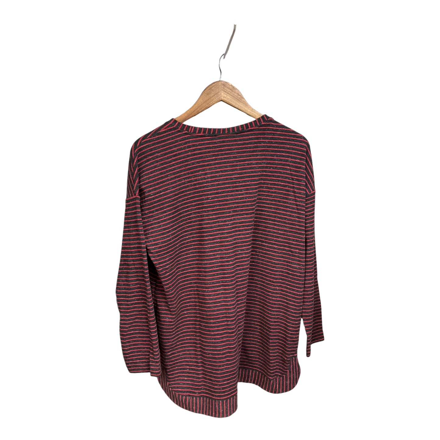 Top Long Sleeve Basic By J. Jill In Striped Pattern, Size: M