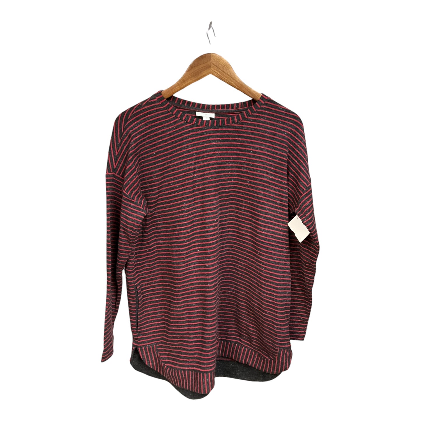 Top Long Sleeve Basic By J. Jill In Striped Pattern, Size: M