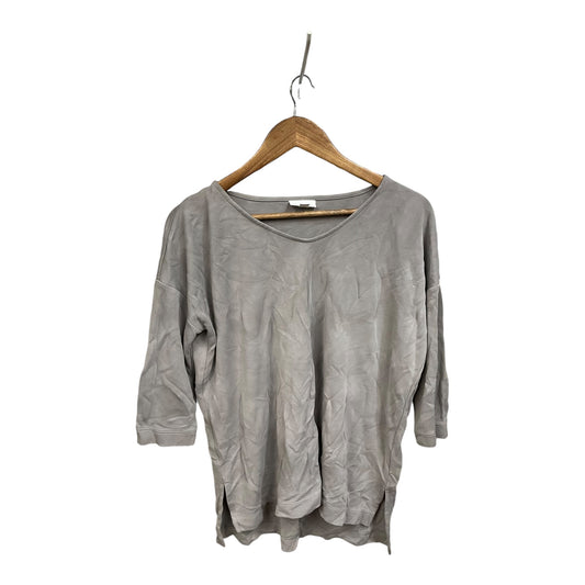 Top 3/4 Sleeve Basic By Pure Jill In Grey, Size: S