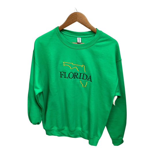 Sweatshirt Crewneck By Gildan In Green, Size: M